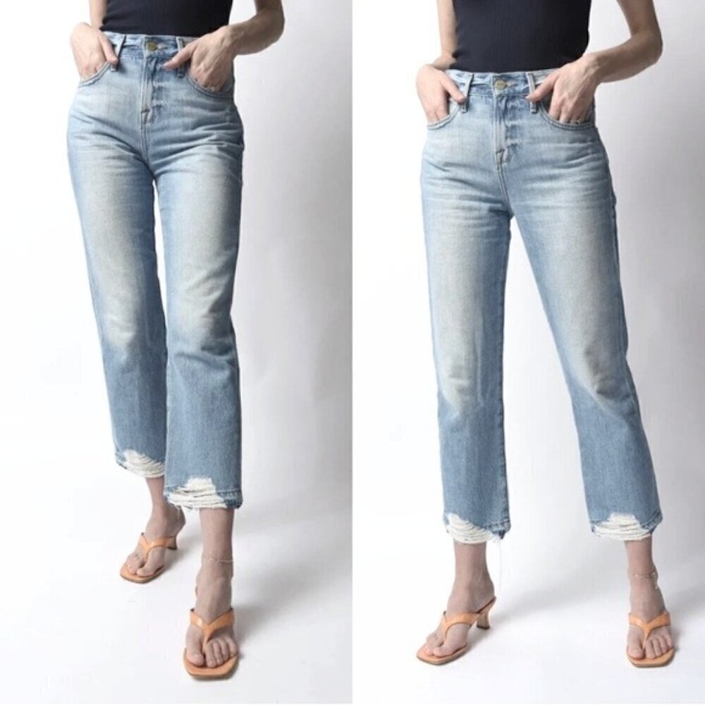 Frame Denim Le Hollywood Crop Jeans Released Hem Fullerton Size 27